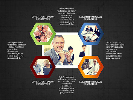 Flare du réseau, Diapositive 16, 03743, Graphiques organisationnels — PoweredTemplate.com