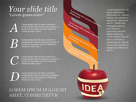Opciones de Idea, Diapositiva 16, 03746, Infografías — PoweredTemplate.com