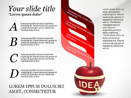 Opciones de Idea, Diapositiva 8, 03746, Infografías — PoweredTemplate.com