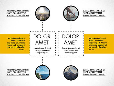 Blocs et connexions, Diapositive 4, 03749, Graphiques organisationnels — PoweredTemplate.com