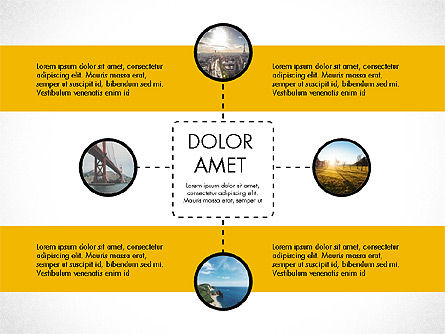 Blocs et connexions, Diapositive 6, 03749, Graphiques organisationnels — PoweredTemplate.com