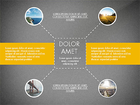 Blocs et connexions, Diapositive 9, 03749, Graphiques organisationnels — PoweredTemplate.com