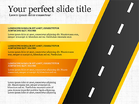 Road rapportconcept, Dia 5, 03753, Presentatie Templates — PoweredTemplate.com