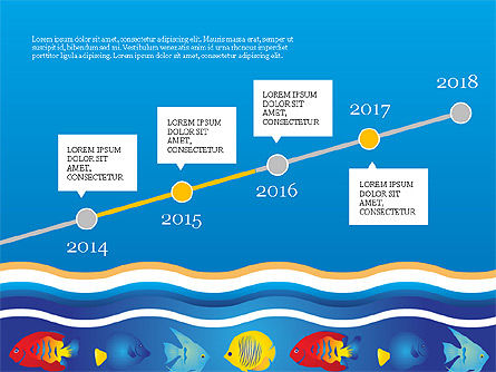 Concept de rapport sur le style de la mer, Diapositive 11, 03755, Schémas, graphiques de données — PoweredTemplate.com