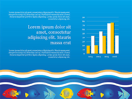 海のスタイルのレポートのコンセプト, スライド 12, 03755, データベースの図＆グラフ — PoweredTemplate.com