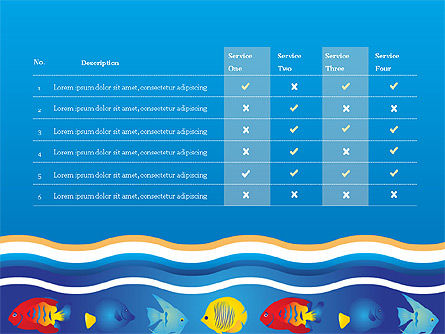 Concept de rapport sur le style de la mer, Diapositive 16, 03755, Schémas, graphiques de données — PoweredTemplate.com