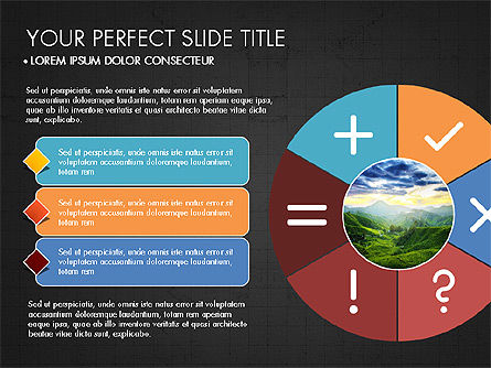 Etapas circulares, Diapositiva 15, 03756, Gráficos circulares — PoweredTemplate.com