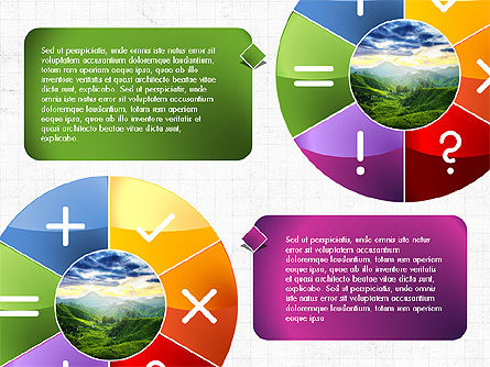 Etapas circulares, Diapositiva 3, 03756, Gráficos circulares — PoweredTemplate.com