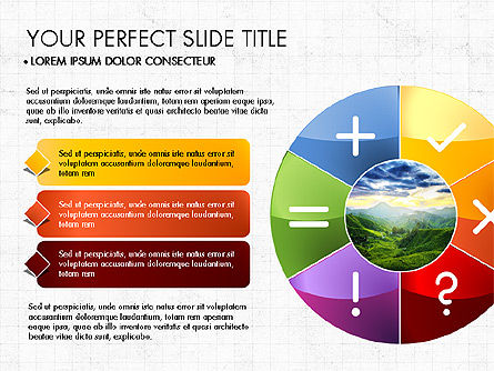 Etapas circulares, Diapositiva 7, 03756, Gráficos circulares — PoweredTemplate.com