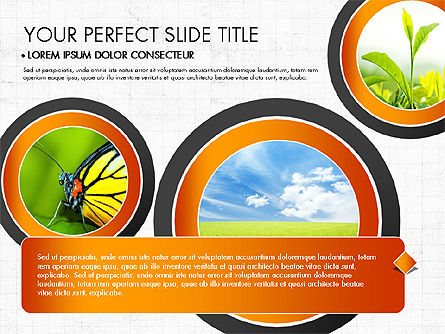 Etapas circulares, Diapositiva 8, 03756, Gráficos circulares — PoweredTemplate.com