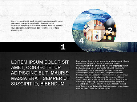 Stages vormen en stukken, PowerPoint-sjabloon, 03757, Figuren — PoweredTemplate.com