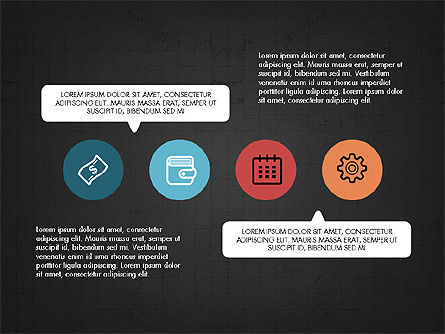 Présentation de processus conçue à plat, Diapositive 10, 03758, Formes — PoweredTemplate.com