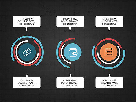 Présentation de processus conçue à plat, Diapositive 14, 03758, Formes — PoweredTemplate.com