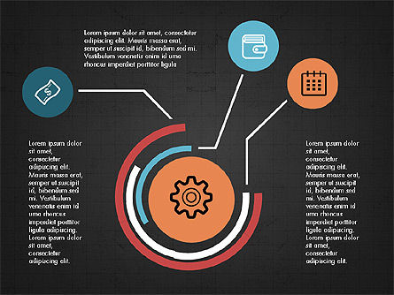 Présentation de processus conçue à plat, Diapositive 16, 03758, Formes — PoweredTemplate.com