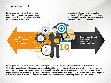 Management Process Presentation Concept, PowerPoint Template, 03759, Process Diagrams — PoweredTemplate.com