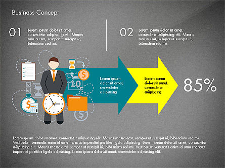 Management Process Presentation Concept, Slide 13, 03759, Process Diagrams — PoweredTemplate.com