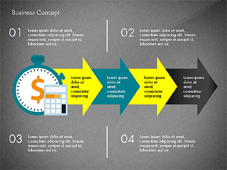Concepto de presentación del proceso de gestión, Diapositiva 14, 03759, Diagramas de proceso — PoweredTemplate.com