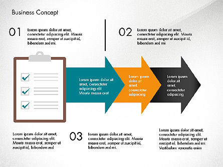 Concepto de presentación del proceso de gestión, Diapositiva 7, 03759, Diagramas de proceso — PoweredTemplate.com