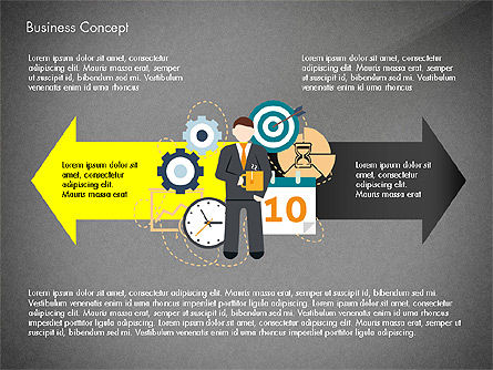Concept de présentation du processus de gestion, Diapositive 9, 03759, Schémas de procédés — PoweredTemplate.com