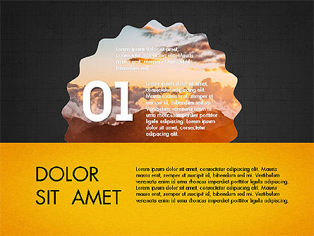 Labels slide deck, Diapositive 12, 03764, Formes — PoweredTemplate.com