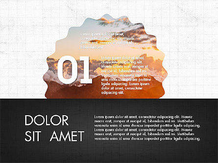 Label Slide Dek, Slide 4, 03764, Bentuk — PoweredTemplate.com