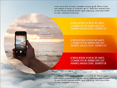 Pont coulissant nuageux, Modele PowerPoint, 03766, Modèles de présentations — PoweredTemplate.com