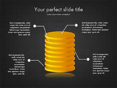Stacked Shapes, Slide 11, 03768, Shapes — PoweredTemplate.com