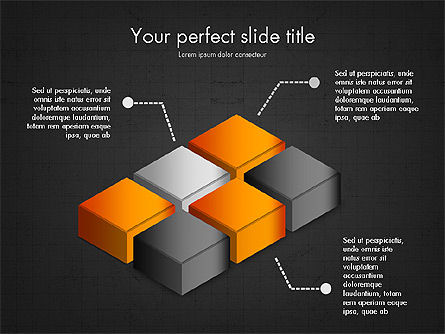 Stacked Shapes, Slide 15, 03768, Shapes — PoweredTemplate.com