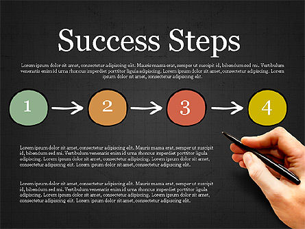 Pasos del proceso, Diapositiva 10, 03773, Diagramas de proceso — PoweredTemplate.com