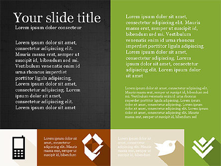 Grid layout apresentação com ícones, Deslizar 15, 03774, Modelos de Apresentação — PoweredTemplate.com