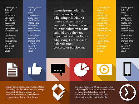 Grid Layout Presentation with Icons, Slide 16, 03774, Presentation Templates — PoweredTemplate.com
