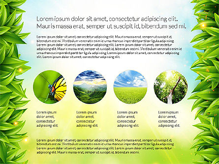Laporan Hijau, Templat PowerPoint, 03778, Bagan dan Diagram Pendidikan — PoweredTemplate.com