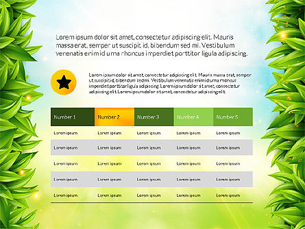 녹색 보고서, 슬라이드 14, 03778, 교육 차트 및 도표 — PoweredTemplate.com