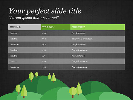 Rapport sur les montagnes vertes, Diapositive 11, 03779, Modèles de présentations — PoweredTemplate.com