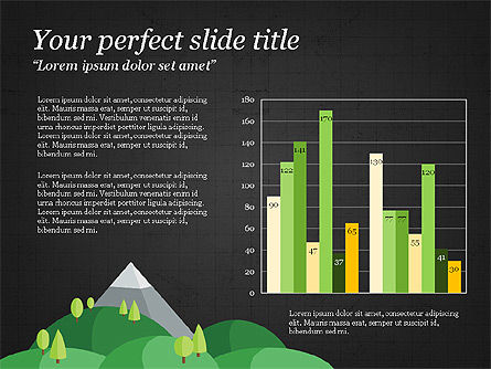 緑の山のレポート, スライド 16, 03779, プレゼンテーションテンプレート — PoweredTemplate.com