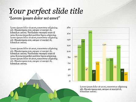 緑の山のレポート, スライド 8, 03779, プレゼンテーションテンプレート — PoweredTemplate.com