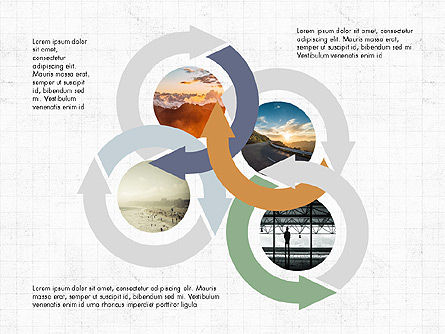 Círculos de proceso, Diapositiva 5, 03780, Diagramas de proceso — PoweredTemplate.com