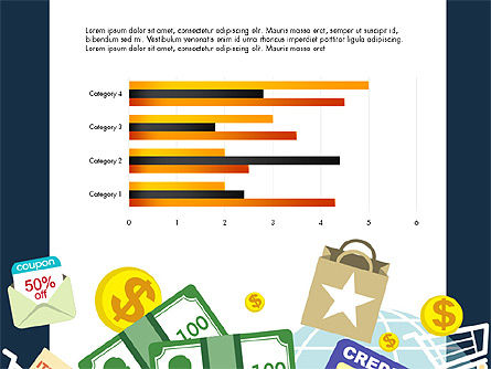 Coupons und Verkaufsdaten getriebene Präsentation, Folie 15, 03785, Datengetriebene Diagramme und Charts — PoweredTemplate.com