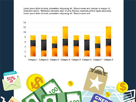 Coupons and Sales Data Driven Presentation, Slide 3, 03785, Data Driven Diagrams and Charts — PoweredTemplate.com