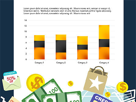 Presentación de cupones y datos de ventas, Diapositiva 9, 03785, Diagramas basados en datos — PoweredTemplate.com