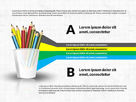 Glass with Colored Pencils, Slide 13, 03787, Infographics — PoweredTemplate.com