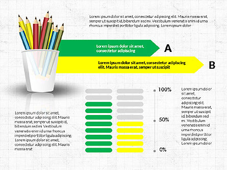 Glass with Colored Pencils, Slide 6, 03787, Infographics — PoweredTemplate.com
