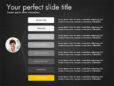 Organigrammi, Slide 15, 03789, Grafici Organizzativi — PoweredTemplate.com