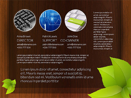 Dati di legno concetto di rapporto guidato, Slide 2, 03790, Diagrammi e Grafici con Dati — PoweredTemplate.com