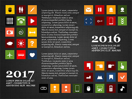 Concept de présentation d'icônes plates, Diapositive 14, 03795, Icônes — PoweredTemplate.com