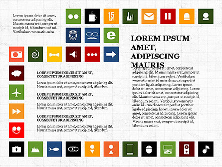Concept de présentation d'icônes plates, Diapositive 5, 03795, Icônes — PoweredTemplate.com