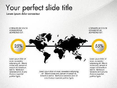 Kontinente Infografiken, Folie 6, 03796, Infografiken — PoweredTemplate.com
