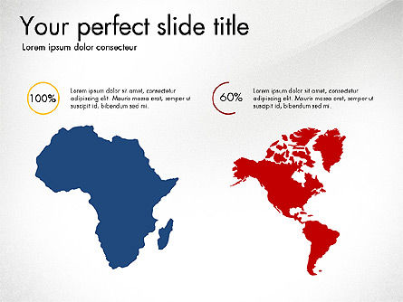 Continentes Infografía, Diapositiva 7, 03796, Infografías — PoweredTemplate.com