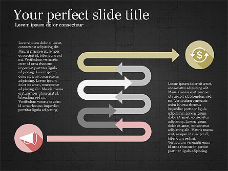 Processo con icone, Slide 13, 03799, Diagrammi di Processo — PoweredTemplate.com
