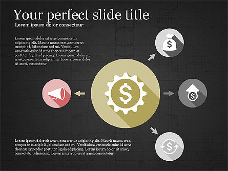Proses Dengan Ikon, Slide 14, 03799, Diagram Proses — PoweredTemplate.com
